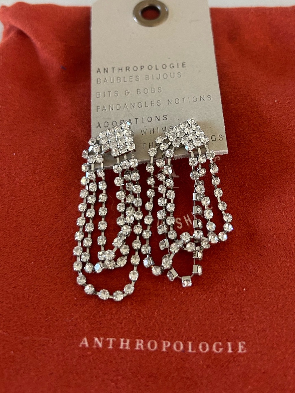 NWT Anthropologie crystal drop earrings